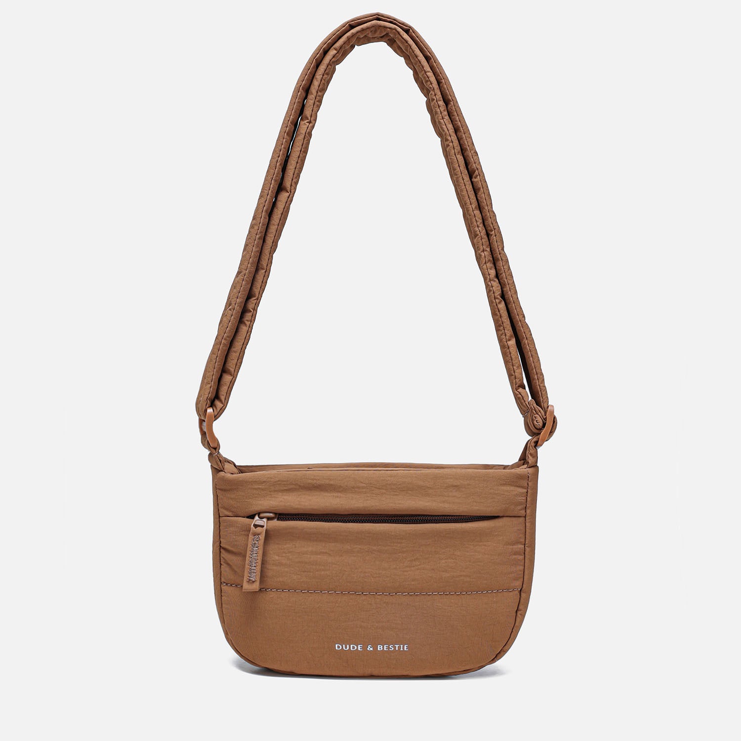 Dude & Bestie Small Puff Crossbody Bag (Mocha Brown)