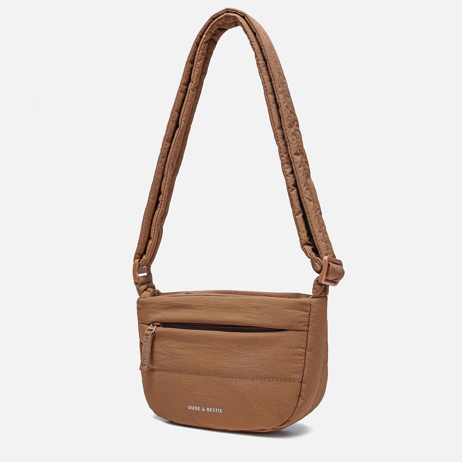 Dude & Bestie Small Puff Crossbody Bag (Mocha Brown)
