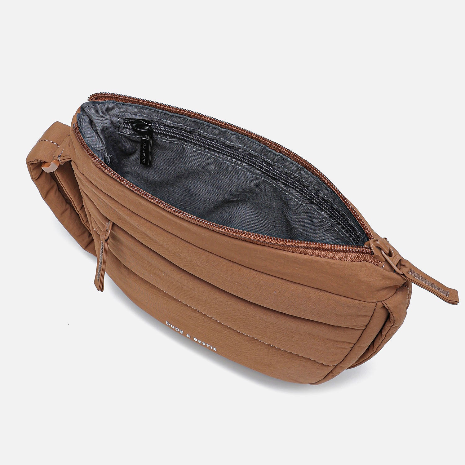 Dude & Bestie Small Puff Crossbody Bag (Mocha Brown)