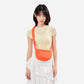 Dude & Bestie Small Puff Crossbody Bag in Bright Orange