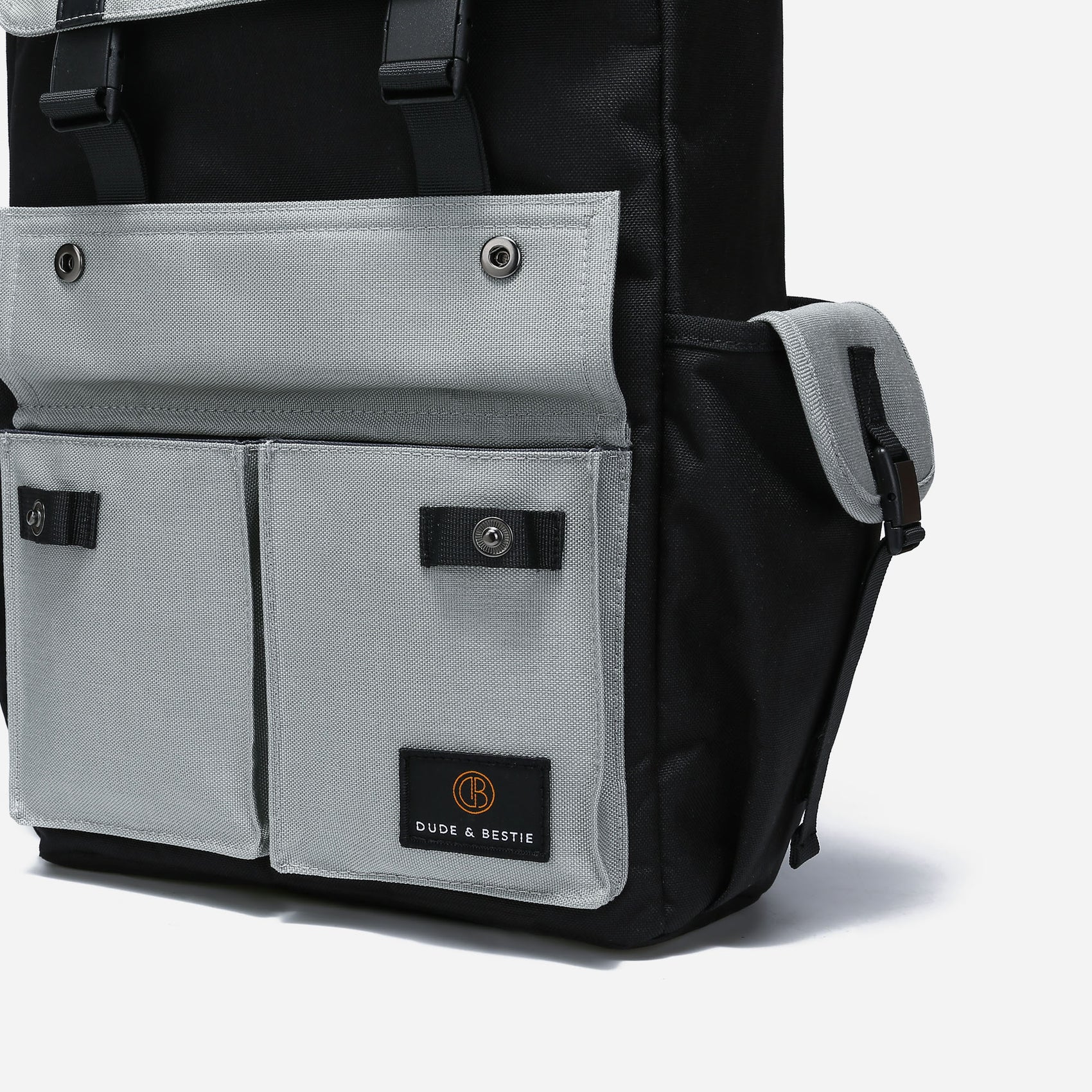 Dude & Bestie Predator Backpack - (Black/LightGray)