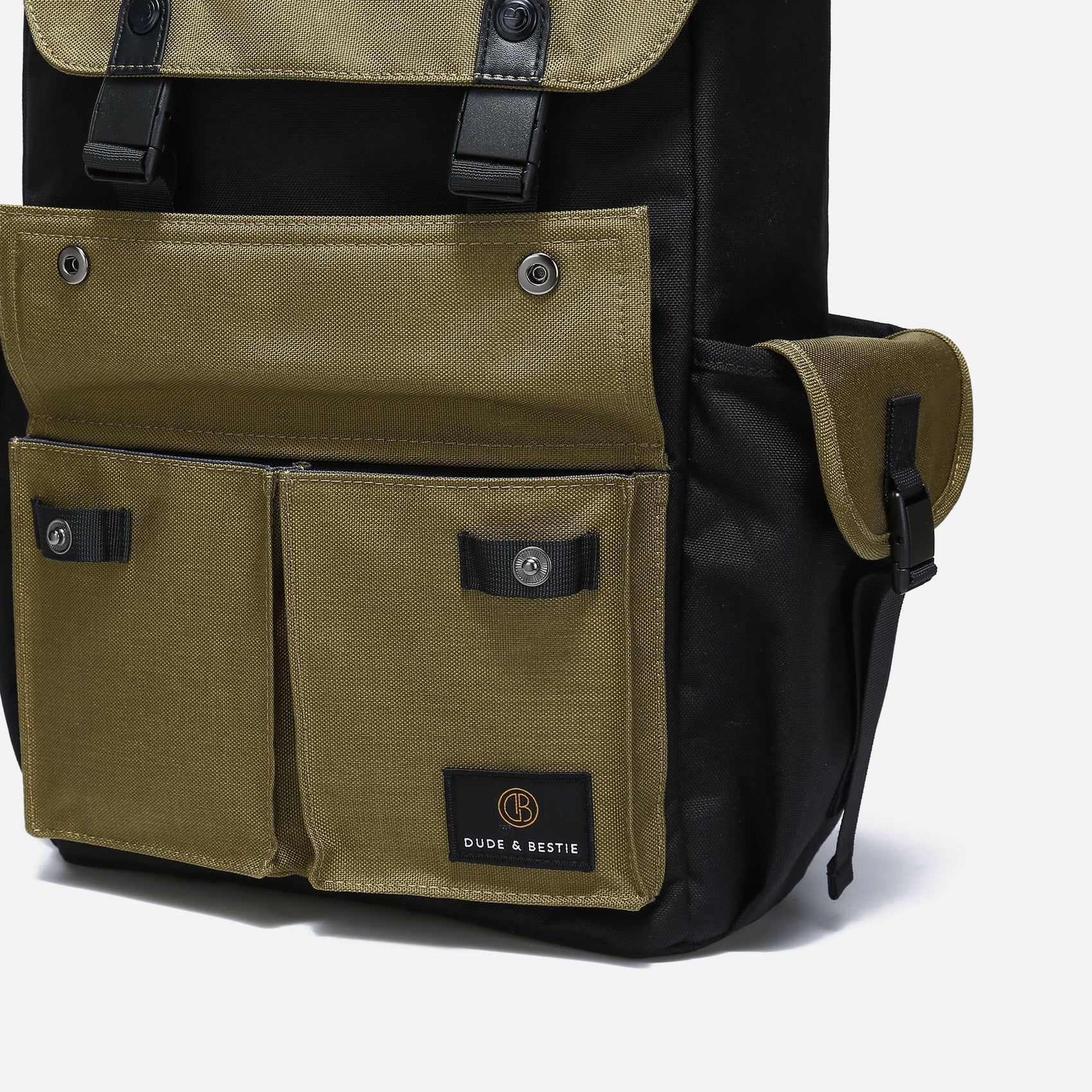 Dude & Bestie Predator Backpack - (Black/Khaki)