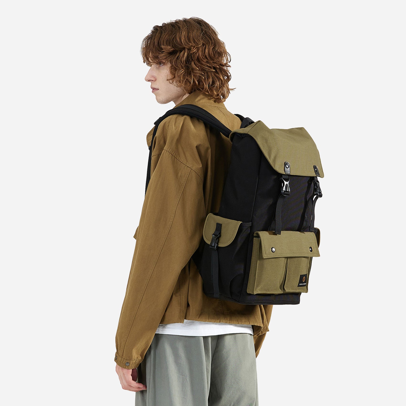 Dude & Bestie Predator Backpack - (Black/Khaki)