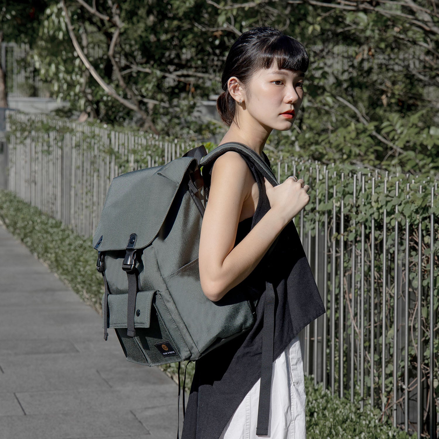 Dude & Bestie Little Predator Backpack - Greyish Green